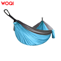 WOQI 210T Hamac suspendu portable d'extérieur, tente hamac, siège individuel, tissu en nylon pour le camping, la randonnée, les voyages - pour 2 personnes