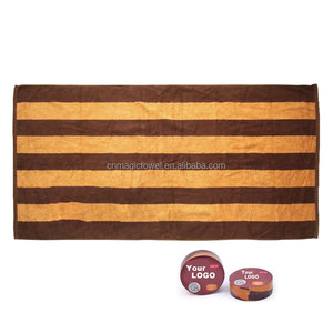 Asciugamano da Spiaggia Ecologico Personalizzabile, Compresso Magico di Grandi Dimensioni, Lussuoso 100% Cotone Jacquard, Asciugamano da Bagno Compresso - Product Image 4