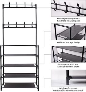 Estante de almacenamiento <span class=keywords><strong>para</strong></span> zapatos, Zapatero 3 en 1 <span class=keywords><strong>para</strong></span> entrada, salón, árbol - Product Image 5