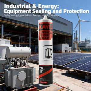 Scellant en silicone avancé à haute élongation, cartouche transparente de 10 oz, qualité <span class=keywords><strong>alimentaire</strong></span> neutre, résistant à l'eau, <span class=keywords><strong>pour</strong></span> la construction et l'emballage - Product Image 1