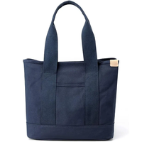 Sac fourre-tout écologique avec logo personnalisé pour grandes femmes grand sac à bandoulière tendance pour femmes sac fourre-tout en toile uni avec fermeture éclair