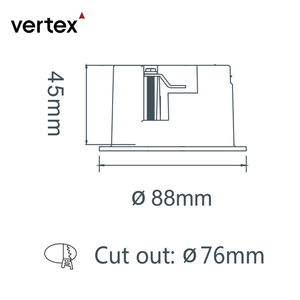 <span class=keywords><strong>Spot</strong></span> encastré LED dimmable 2700K pour toit isolé, découpe 76mm, 36V CC - Product Image 6