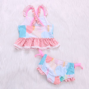 <span class=keywords><strong>Costume</strong></span> <span class=keywords><strong>da</strong></span> Bagno Estivo per Bambina in Due Pezzi con Tie-Dye Arcobaleno Happy Luoka ODM Boutique - Product Image 2