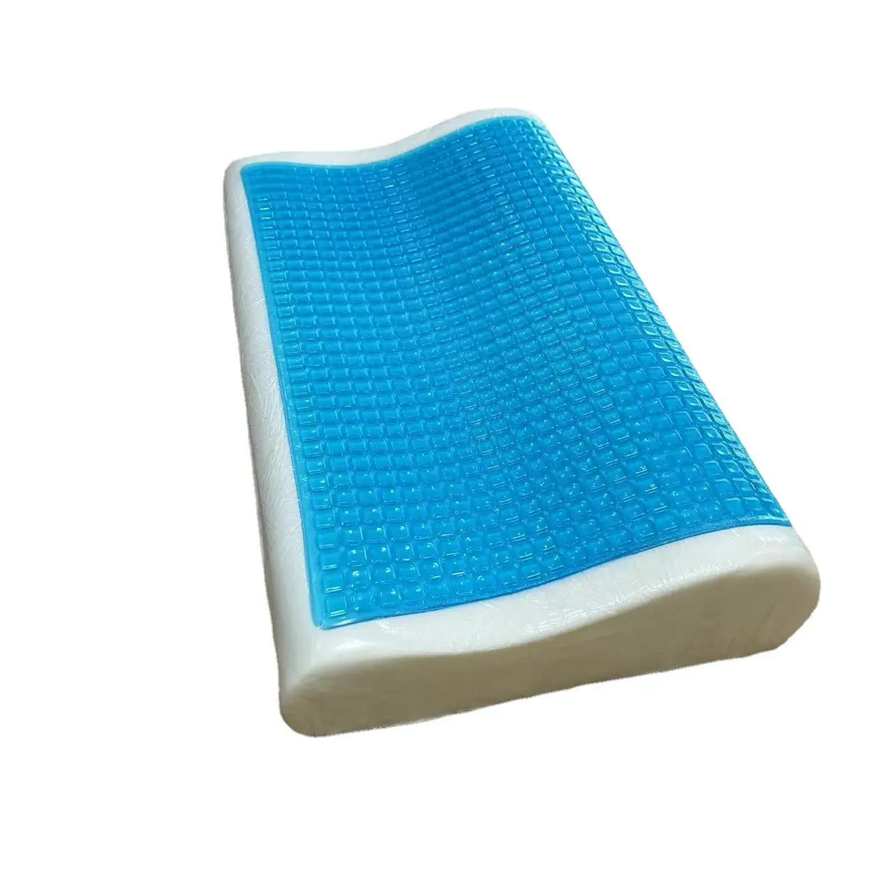 Ergonomic Orthopedic Cooling Sleeping Neck Contoured Support Pillow Cervical Gel Memory Foam Pillow For Side Sleepers