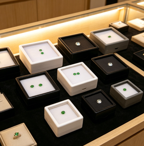 Square <b>Plastic</b> Dustproof Modern Gemstone Display <b>Box</b> with Clear Lid Loose Diamond Jewelry Stone <b>Storage</b> for Collection - Product Image 4