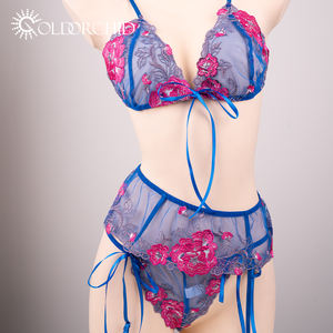 ชุดชั้นในเซ็กซี่ของผู้หญิงชุดชั้นใน3ชิ้นชุดชั้นในสตรีภาพชุดชั้นในเซ็กซี่ - Product Image 1