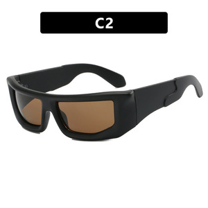 Gafas de sol de estilo hip hop para protección solar, deportes al aire libre, protección UV, gafas de sol rectangulares, estilo moderno - Product Image 5