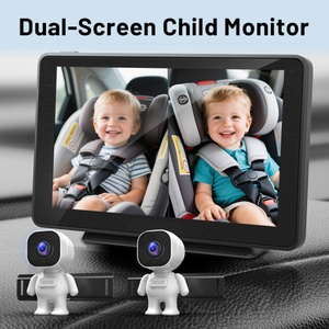 Moniteur bébé grand angle HD 7 pouces pour véhicules et sièges auto, compatible avec tous les véhicules avec sangles réglables, moniteur Android - Product Image 2