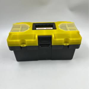 Caja de herramientas portátil de plástico de 30L, de dos capas, con tapa abatible y cierres, impermeable, para uso doméstico. - Product Image 4