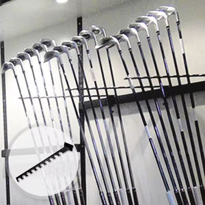 Moderno Exhibidor de Palos de Golf de Metal y Hierro con 10 Estantes, Soporte de Pared con Logotipo Personalizado para Exhibición en Tiendas - Product Image 1
