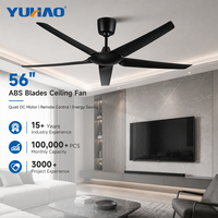 Ventilador de Techo BLDC de 46/56 Pulgadas para Sala de Estar y Comedor, 6 Velocidades, 5 Aspas ABS, Sin Luz, Fabricación OEM/ODM