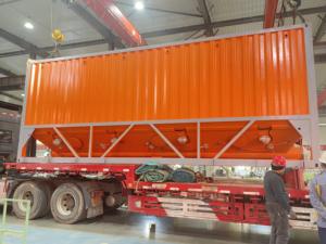 Petit silo <span class=keywords><strong>horizontal</strong></span> portatif de taille de conteneur du silo 20GP de ciment pour la centrale à béton mobile - Product Image 5