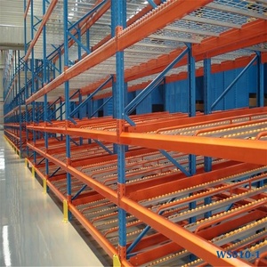 Sistema de almacenamiento FIFO de alta densidad Almacenamiento en almacén Estante de flujo de paleta de rodillos de gravedad resistente - Product Image 4