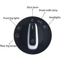 Kit de 4 boutons de commande principaux pour vitres, rétroviseurs, phares et feux antibrouillard pour VW Jetta 6, Golf GTI 5 6, Tiguan, Passat B6, CC