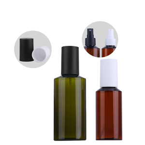 Cao cấp 100 150 200 280ml hổ phách màu xanh lá cây rõ ràng <span class=keywords><strong>Lotion</strong></span> chai nhựa huyết thanh mực Mist Spray chai với <span class=keywords><strong>Matte</strong></span> đen và trắng cap - Product Image 3