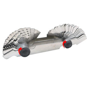 स्टेनलेस स्टील 60 और 50 डिग्री मीट्रिक इंपीरियल पेंच धागा पिच गेज ब्लेड मापने के लिए Gauging उपकरण धागा पण गेज - Product Image 4