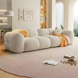 Modular Beanbag <b>Sofa</b> Color Blocked Extra Soft Fill For Living Room Small Apartment Rental Use - Product Image 3