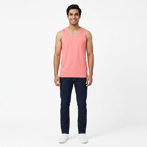 Débardeur de compression pour homme en coton épais sans manches, t-shirt de sport, débardeur de fitness, débardeur de course à pied, débardeur moulant pour homme - Product Image 1