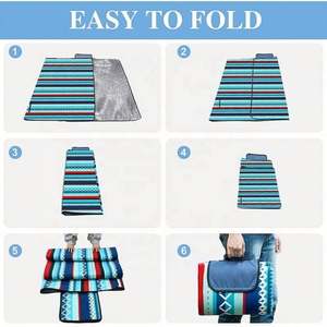 Manta de Picnic Portátil Impermeable con Logotipo Personalizado al por Mayor - Product Image 4