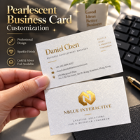 Cartes de visite de luxe en papier nacré avec dorure à chaud, personnalisées pour les banquiers, les sociétés d'investissement, impression professionnelle de qualité supérieure