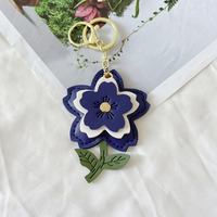 Porte-clés en cuir avec mini carnet, crochet en D, porte-clés personnalisé en cuir pour rouge à lèvres avec miroir