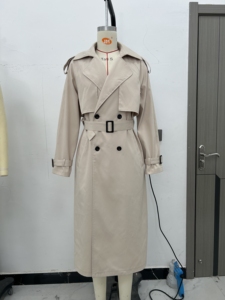 Cappotto Formale Lungo <span class=keywords><strong>Doppiopetto</strong></span> Traspirante Antivento in Stile Inglese Ecologico Personalizzato Primavera 2026 - Product Image 5