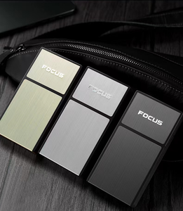 Briquet USB électrique rechargeable avec logo personnalisé à <span class=keywords><strong>prix</strong></span> abordable Étui à cigarettes en métal rechargeable avec briquet - Product Image 2