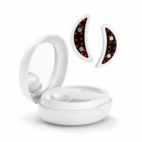 Appareil de soin des yeux à lumière rouge, masque LED pour les ridules, les cernes et les poches sous les yeux, coussinets de luminothérapie portables avec étui de charge