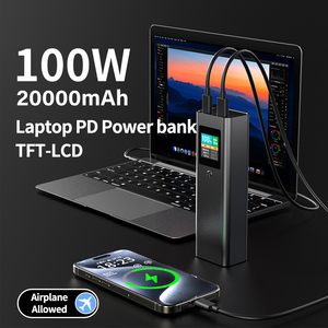 20000mAh siêu nhanh phí 100W máy tính xách tay ngân hàng điện Type-C LED hiển thị 22.5W 100W 20000mAh công suất cao PD nhanh chóng phí điện - Product Image 4