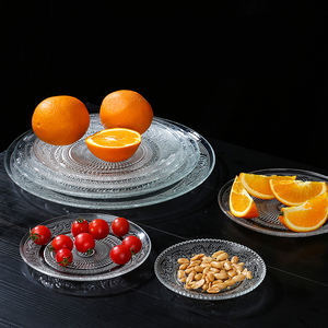 على الطراز الياباني إبداعي وصديقا للندى المثلج الفاكهة طبق تجاري سلطة السوشي أدوات طاولة غير منتظمة طبق زجاجي مطروق - Product Image 6