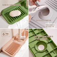 Tapis anti-éclaboussures en silicone pour robinet d'évier de cuisine, design moderne et durable