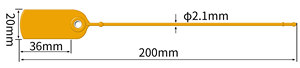 Mini White Pull-<strong>Tite</strong> Security Seals for Packaging 200mm Fixed Length Luxury <strong>Bags</strong> and Clothing Garment Tags with Custom logo - Product Image 4