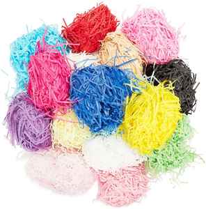 100g/Sac Papier Crêpe Décoratif Coloré Effet Froissé, Papier Déchiqueté pour Remplissage de Boîtes Cadeaux et Cosmétiques, Paniers - Product Image 1