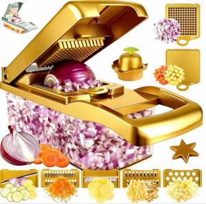 Factory Wholesale Kitchen Accessories 14 in 1 Food Cutter Veggie Onion Chopper Mandoline Slicer Multifunctional Vegetable Cutter - Product Image 2