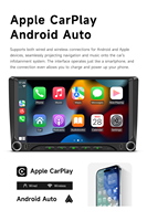 Autoradio BQCC 9 pouces 4G Quad Octa Core, Android 13, CarPlay sans fil, USB, GPS, navigation Wifi, multimédia, écran couleur LED universel