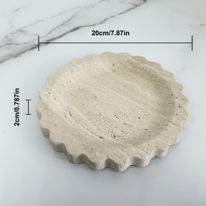 Vintage Natural Marble Tray Handmade Modern Storage Dish for Wedding Counter Vanity Dresser Nightstand Desk <strong>Small</strong> <strong>Ornaments</strong> - Product Image 2
