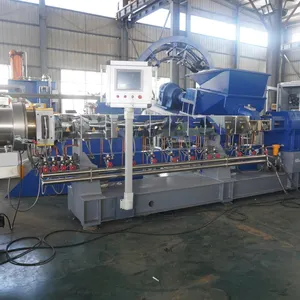 Caco3 pengisi extruder kneader masterbatch membuat mesin masterbatch kembar sekrup extruder