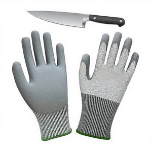 Gants de sécurité pour ouvriers <span class=keywords><strong>d</strong></span>'usine HPPE résistants aux coupures, niveau 5 ANSI/<span class=keywords><strong>ISEA</strong></span>, couverture intégrale, enduits de polyuréthane, pour travaux de jardinage - Product Image 2