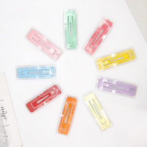 กิ๊บติดผมพลาสติกใสทรงสี่เหลี่ยมสีลูกกวาด 12 ซม. กิ๊บติดผมอเนกประสงค์สำหรับใช้ประจำวัน - Product Image 1