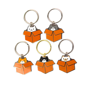 Fantástico diseño llaveros fabricante dibujos animados vaquero gatos mujer independiente puedo hacerlo Diseño conjunto personalizado esmalte llaveros - Product Image 6