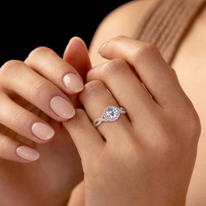 925ตกแต่งงานศิลป์แนววินเทจทำด้วยมือเงินสเตอร์ลิงแหวนเพชรที่สร้างขึ้นในห้องทดลองอย่างหรูหราชิ้นใหญ่จำนวนมาก - Product Image 3