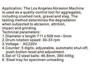 <span class=keywords><strong>Los</strong></span> <span class=keywords><strong>Angeles</strong></span> Splitter Aşınma Test Cihazı Agrega Sertlik Testi için Jeoteknik Alet - Product Image 4