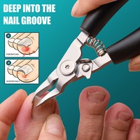 Coupe-ongles incarnés professionnels pour ongles épais, en acier inoxydable, lame incurvée, pince à ongles de précision pour paronychie