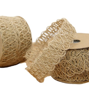 Fabbrica diretta di juta tessitura cordicella nastro di pizzo per festa di nozze decorazione per la casa fai da te scatola regalo confezione orecchini - Product Image 1