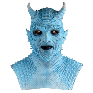 Maschera in lattice di demone zombie a grandezza naturale con petto integrato, maschera <span class=keywords><strong>horror</strong></span> integrale per Halloween, cosplay, casa stregata, costume, oggetto di scena per feste - Product Image 5