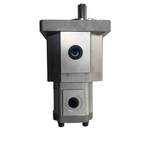 Pompe hydraulique double HuamaoCBQL-F550-F410CLHR. Usine de pompes à engrenages pour machines de forage en Chine. - Product Image 1