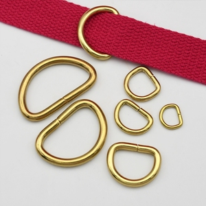 Latón D anillos en forma de hebillas para bolso Correa monedero correas Collar de perro 10-38mm de ancho de artesanía de cuero accesorios de bricolaje - Product Image 3