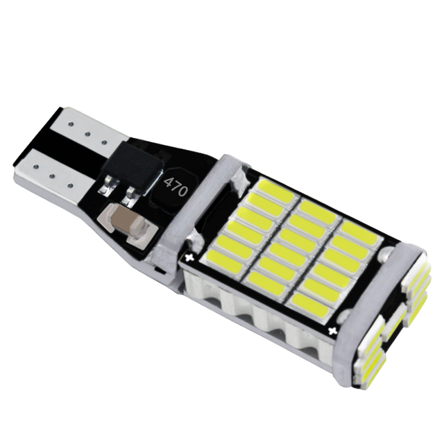 AMS T15-4014-45SMD 9W5W White Silicon LED Bulb Car License Plate Number Light DC 12V Auto Interior Lighting