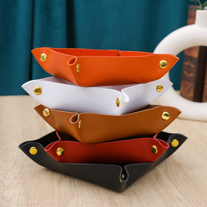 Nhà Máy Bán Buôn Tùy Chỉnh Bắc Âu Hiện Đại Máy Tính Để Bàn Linh Tinh Lưu Trữ Khay Đơn Giản Da Lưu Trữ Chính Hộp Có Thể Gập Lại Lưu Trữ Khay - Product Image 4