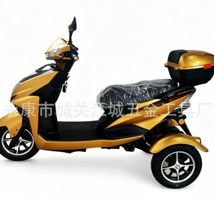 รถสามล้อไฟฟ้าเจียงเฉิง 48V60V 20A สีเหลือง สำหรับผู้สูงอายุ ใช้ในบ้าน ซื้อของ ช้อปปิ้ง พักผ่อน - Product Image 4